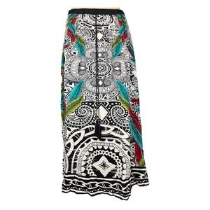 Magic women size L tropical print Maxi Skirt
